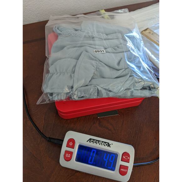 Forever 21 Peplum Blouse L Blue Gray Lace Cutout Keyhole Ruffled Neck Tie Square - Picture 8 of 11